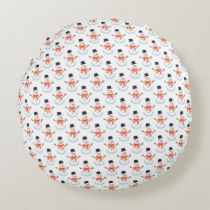 Let's make a snowman!  round cushion