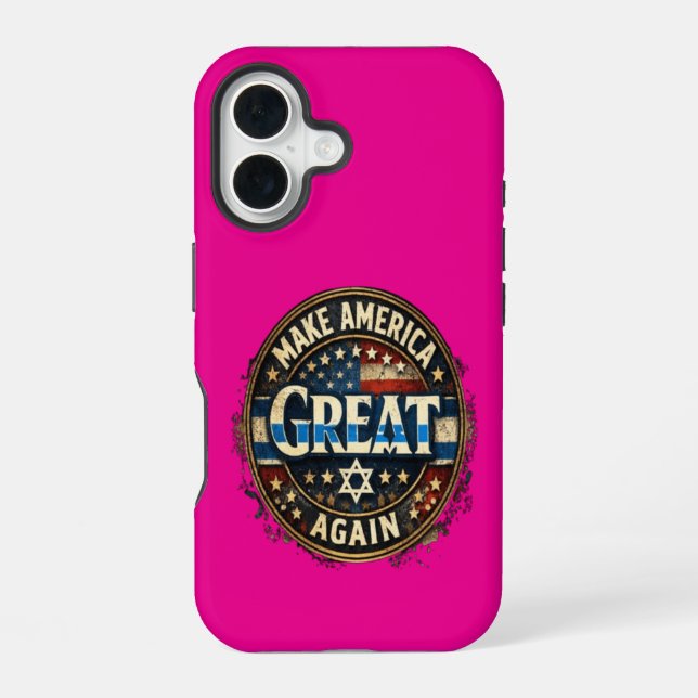Let's make America great again iPhone 16 Case (Back)