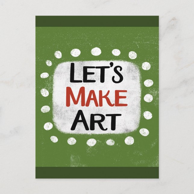 Let's Make Art Postcard (Front)