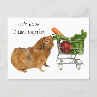 Let's make dinner together postcard