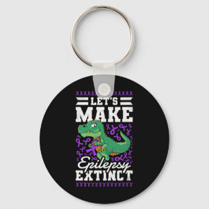 Let's Make Epilepsy Extinct Epilepsy Awareness Key Ring