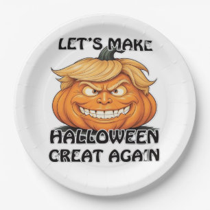 Let's Make Halloween Great Again Classic Paper Plate