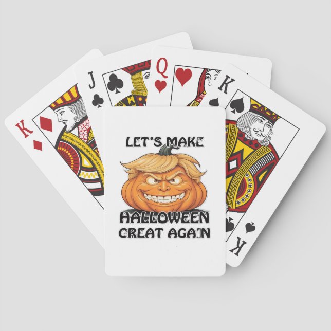 Let's Make Halloween Great Again Classic Playing Cards (Back)