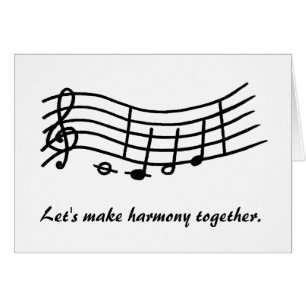 Lets make harmony together Marriage Proposal Card