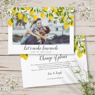 Lets Make Lemonade Change the Date Photo Invitation