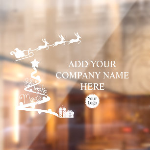 Let's Make Magic Christmas Store Logo Window Cling