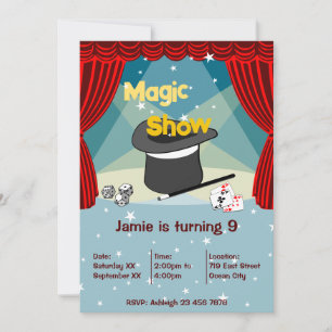Let's Make Magic Kids Birthday Party Invitation