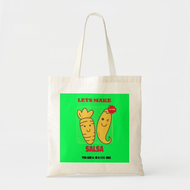 Lets make salsa tote bag (Front)