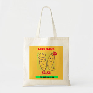 Lets make salsa tote bag