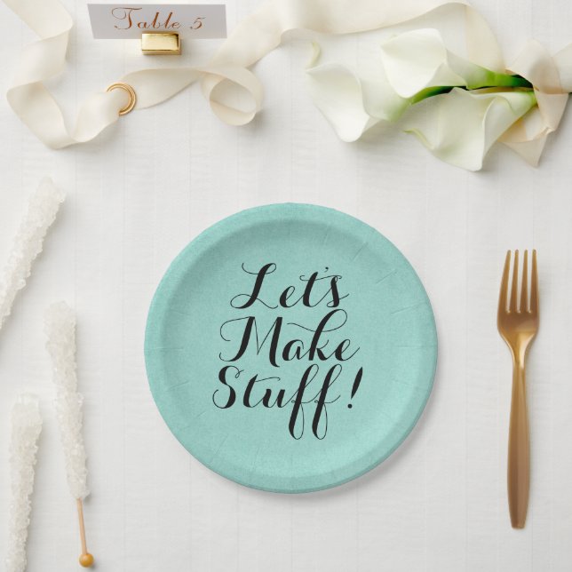 Let's Make Stuff • Craft Party Paper Plate (Wedding)