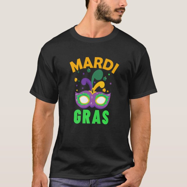 Let's Mardi gras y'all celebrating party l love ma T-Shirt (Front)