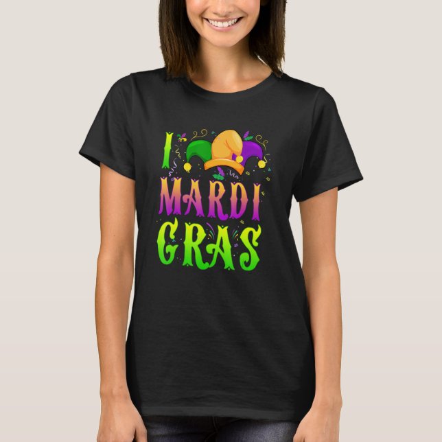 Let's Mardi Gras Y'all Celebrating Party L Love Ma T-Shirt (Front)