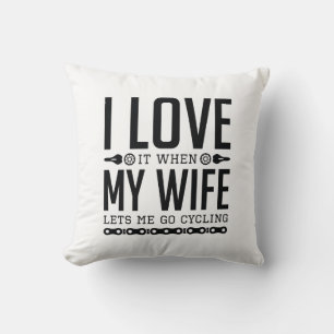 Lets Me Go Cycling Cushion