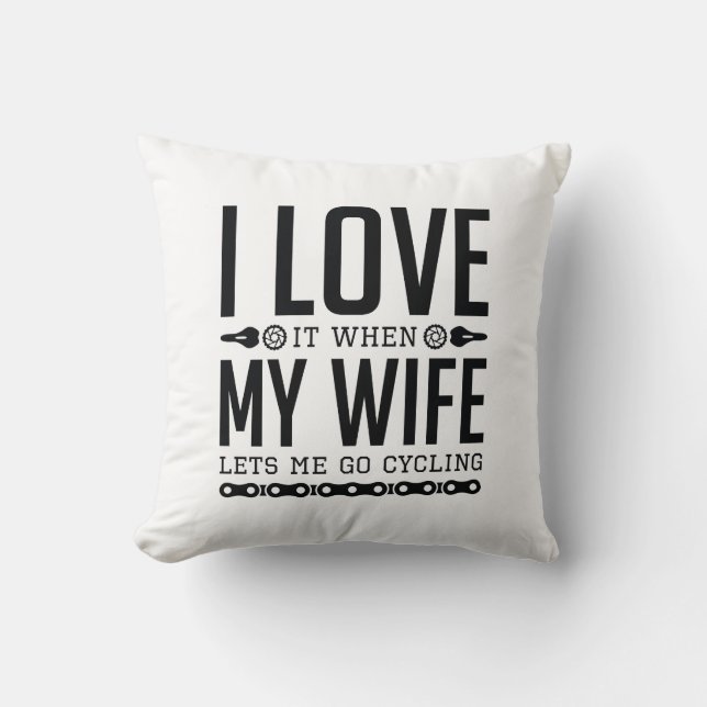 Lets Me Go Cycling Cushion (Front)