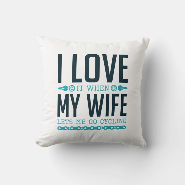 Lets Me Go Cycling Cushion (Front)