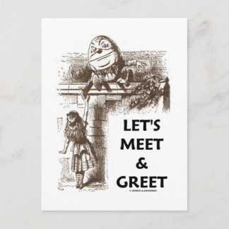 Let's Meet & Greet Alice Humpty Dumpty Wonderland Postcard