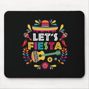 Lets Mexican Fiesta Cinco De Mayo Party Colourful  Mouse Mat