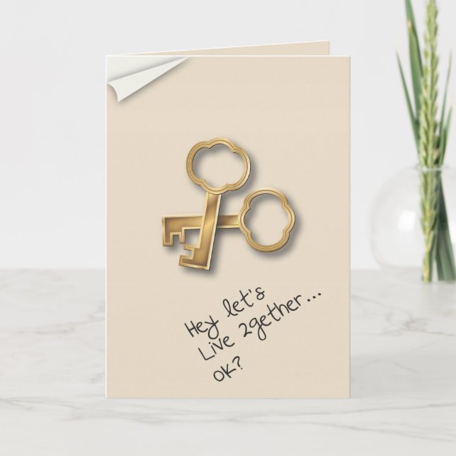 Let's Move In Together Couples Commitment Invitation (Front)