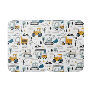 Let's Move Vehicle Pattern Bath Mat