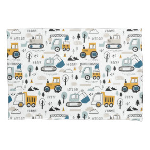 Let's Move Vehicle Pattern Pillowcase