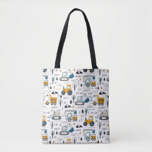 Let's Move Vehicle Pattern Tote Bag