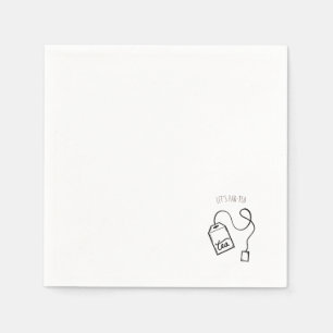 'Let's Par-Tea' Bridal Baby Shower Birthday Party Napkin
