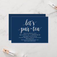 Lets par tea, Modern Bridal Shower Celebration Inv