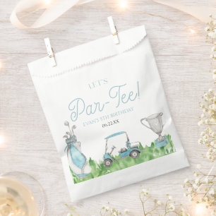 Let's Par-Tee Blue Golf Birthday Party Favour Bags