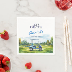 Let's Par-Tee Golf Any Age Birthday Napkin