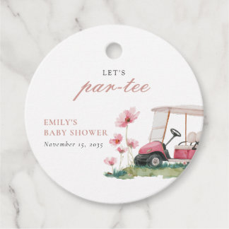 Let's Par-tee Golf Baby Shower Favour Tags