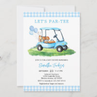 Let's Par-tee Golf Baby Shower Invitation