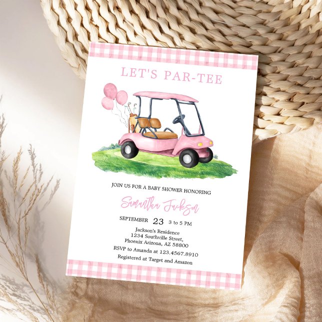 Let's Par-tee Golf Baby Shower Invitation (Creator Uploaded)
