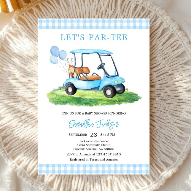 Let's Par-tee Golf Baby Shower Invitation (Creator Uploaded)