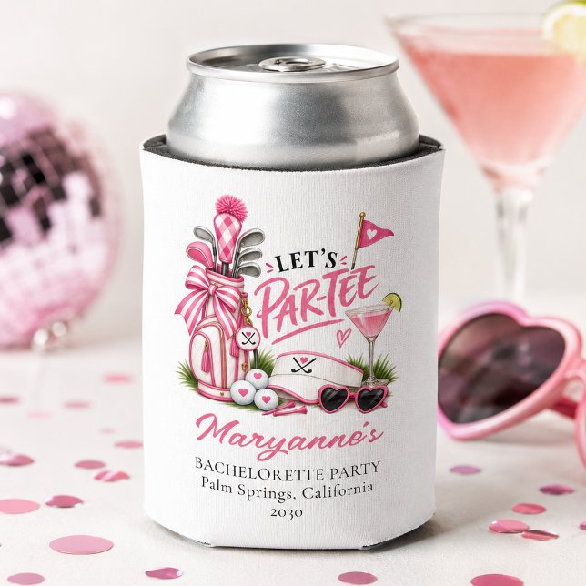 Let's Par Tee Golf Bachelorette Party Can Cooler (Creator Uploaded)