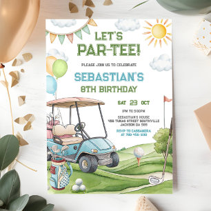 Let's Par Tee Golf Birthday Invitation