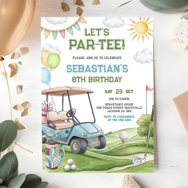 Let's Par Tee Golf Birthday Invitation (Creator Uploaded)