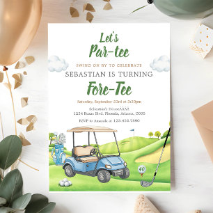 Let's Par Tee Golf Birthday Invitation