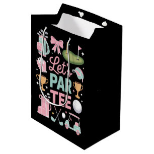 Let's Par Tee Golf Coquette Golfing Lover Gifts Medium Gift Bag