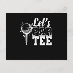 Let's Par Tee Golf Postcard