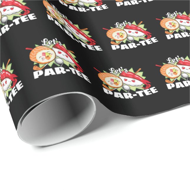 Lets Par Tee Golf Pun - Golfing Party Wrapping Paper (Roll Corner)