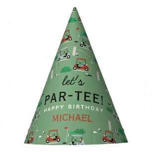 Let's Par-Tee Golf Theme Birthday Party Hat