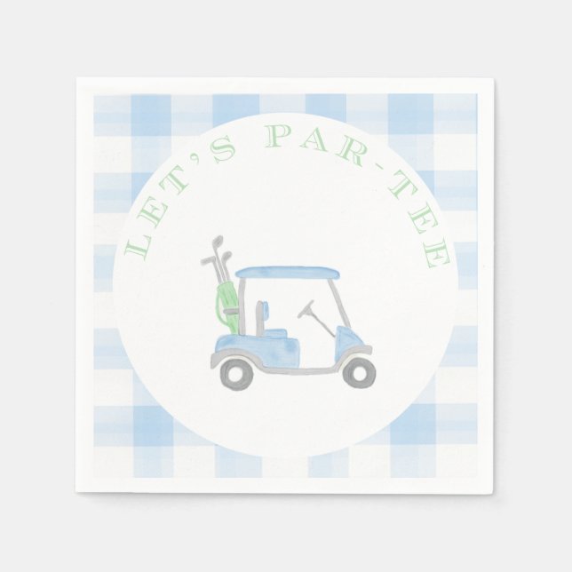 Let's Par-Tee Golf Themed Party Napkins (Front)