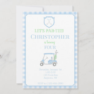 Let's Par-Tee Kids Birthday Invitation