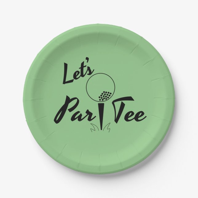 Let's Par Tee Paper Plate (Front)