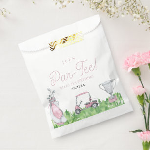 Let's Par-Tee Pink Golf Birthday Party Favour Bags