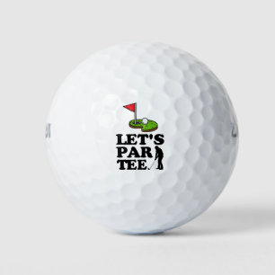 Let's Par Tee with golf flag Balls