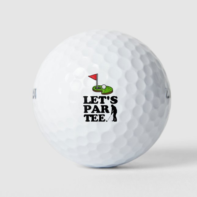 Let's Par Tee with golf flag  Balls (Front)