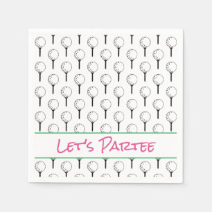 Lets Partee Golf Tee Ball Modern Sports Fun Napkin