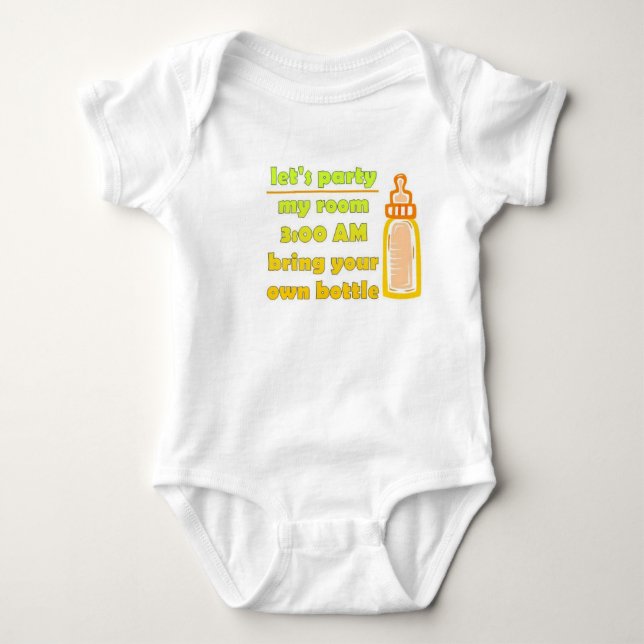 lets party 3am baby bodysuit (Front)