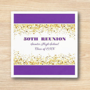 Let's Party! 50th Class Reunion custom Napkin